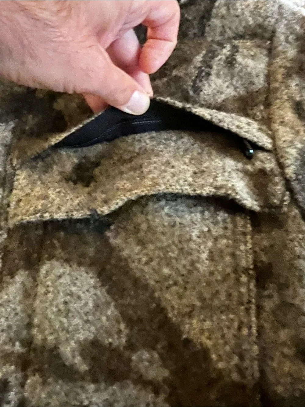 Vintage Youth Sleeping Indian Design Wool Hunting Jacket Large Camo Heavy Duty